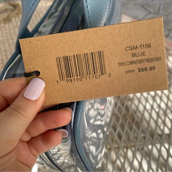 NWT Steve Madden woman's transparent cosmetic bag size medium/ Large - Picture 7 of 9